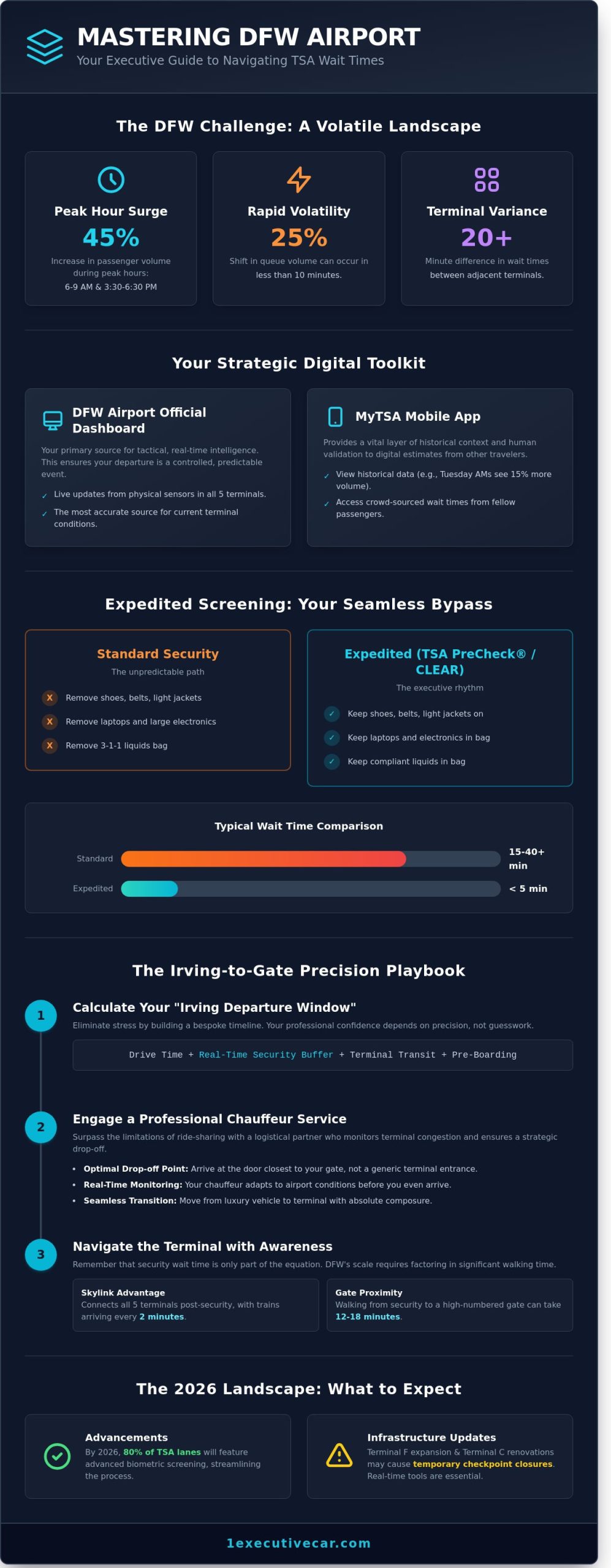 TSA Wait Times DFW: The 2026 Irving Traveler’s Guide to Seamless Departures - Infographic