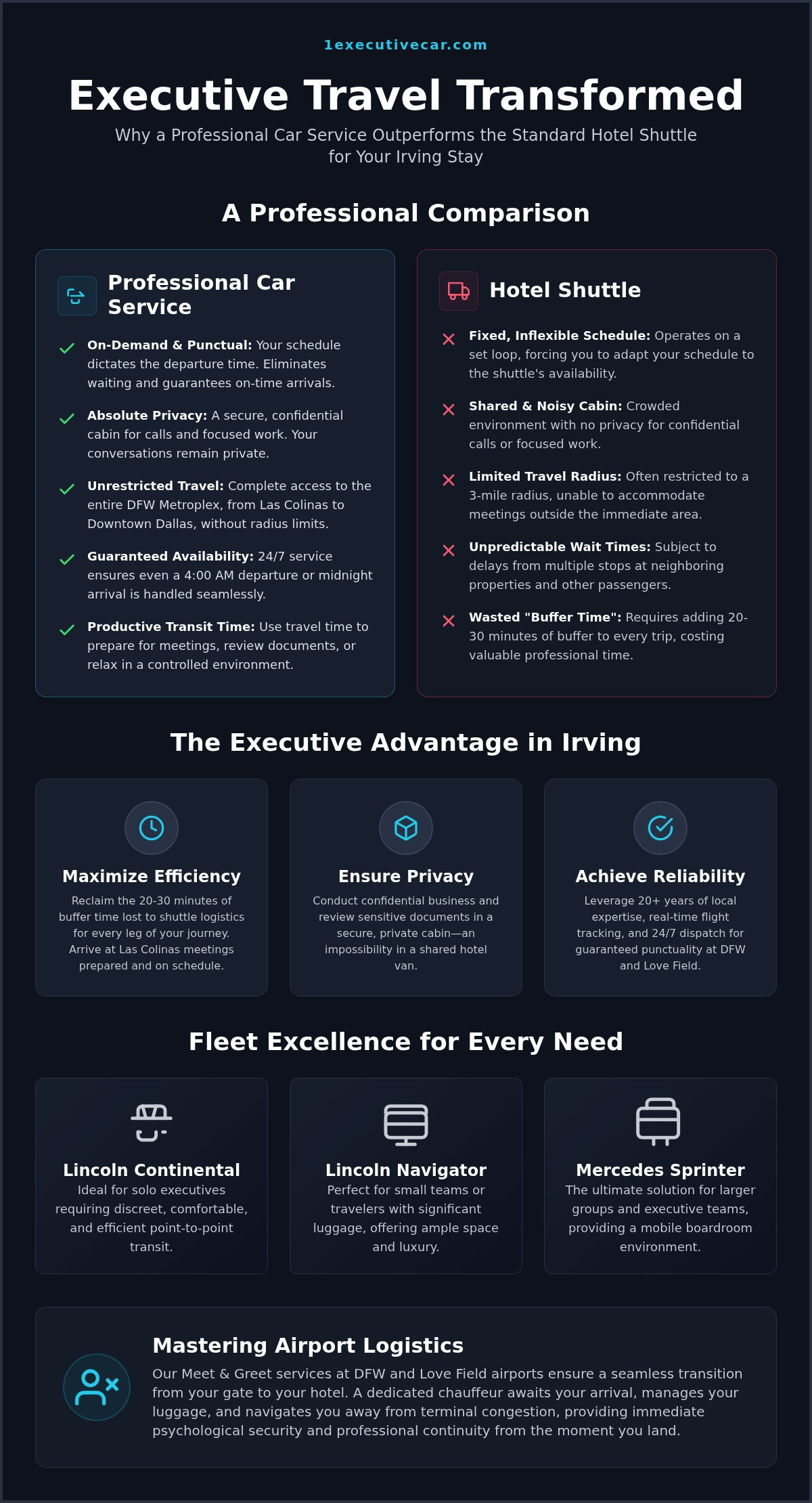 Irving Hotel Car Service: The Executive Guide to Luxury Ground Transportation in 2026
